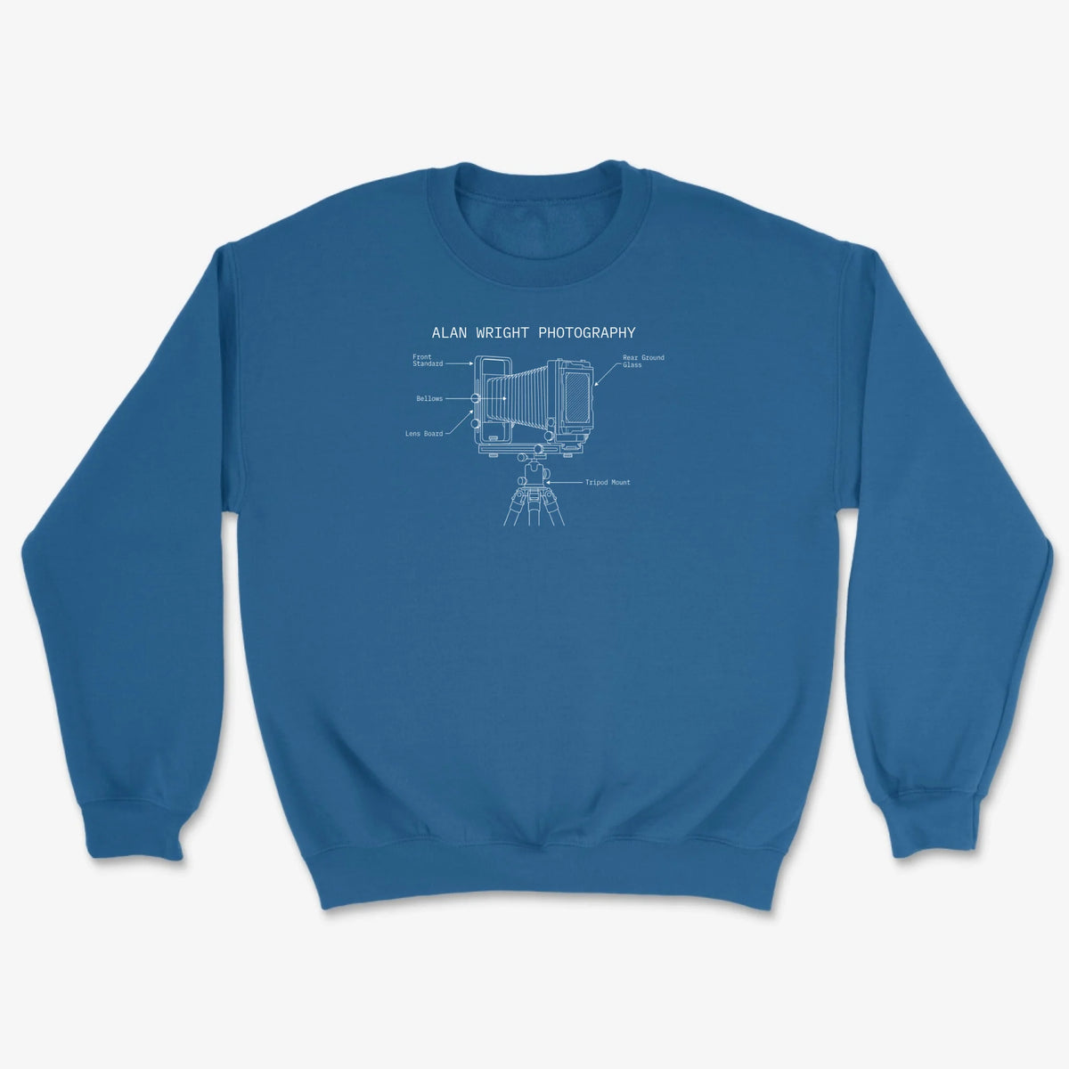 Custom 4x5 Field Camera Sweatshirt - Royal