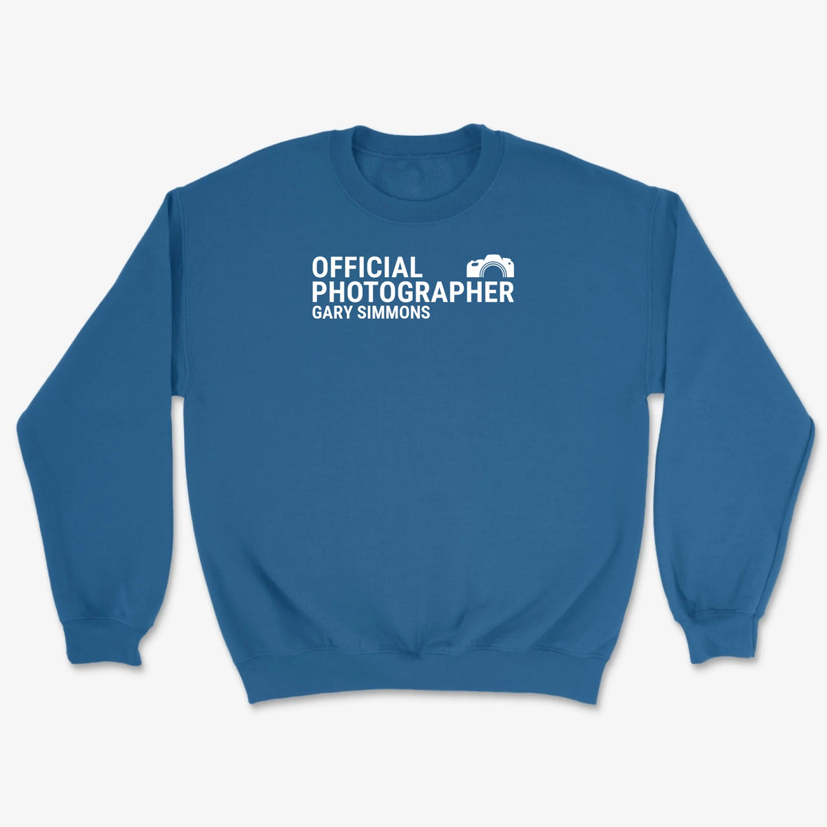 Custom Official Photographer Sweatshirt - Royal