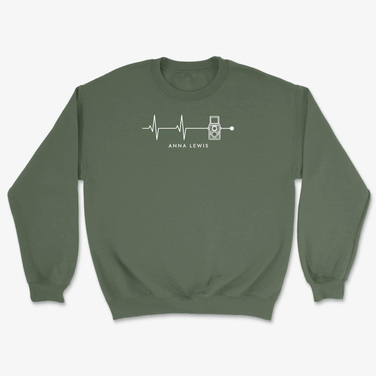 Custom Heartbeat Classic Sweatshirt - Military Green