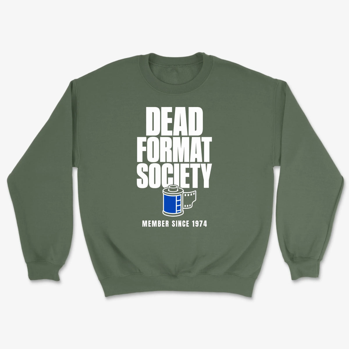 Custom Dead Format Society Sweatshirt - Military Green