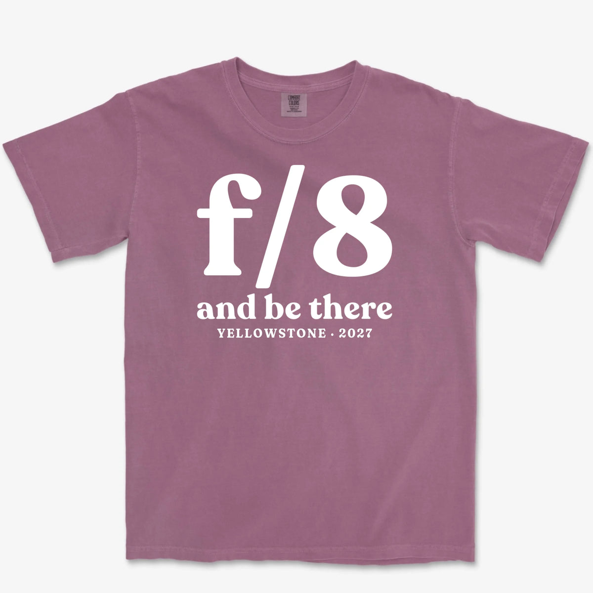 Custom f/8 & Be There Heavyweight Tee - Berry