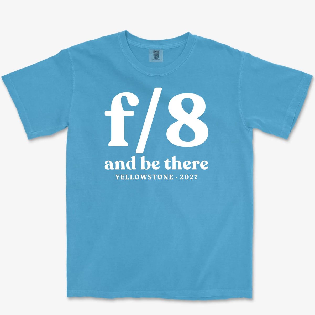 Custom f/8 & Be There Heavyweight Tee - Royal Caribe