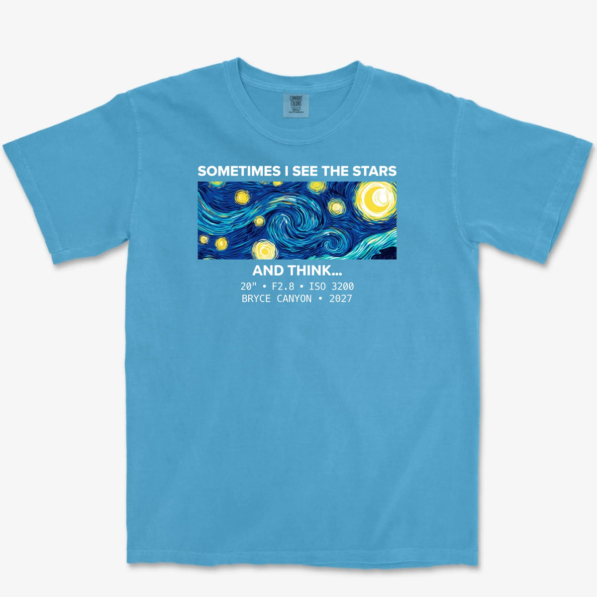 Custom See The Stars Heavyweight Tee - Royal Caribe