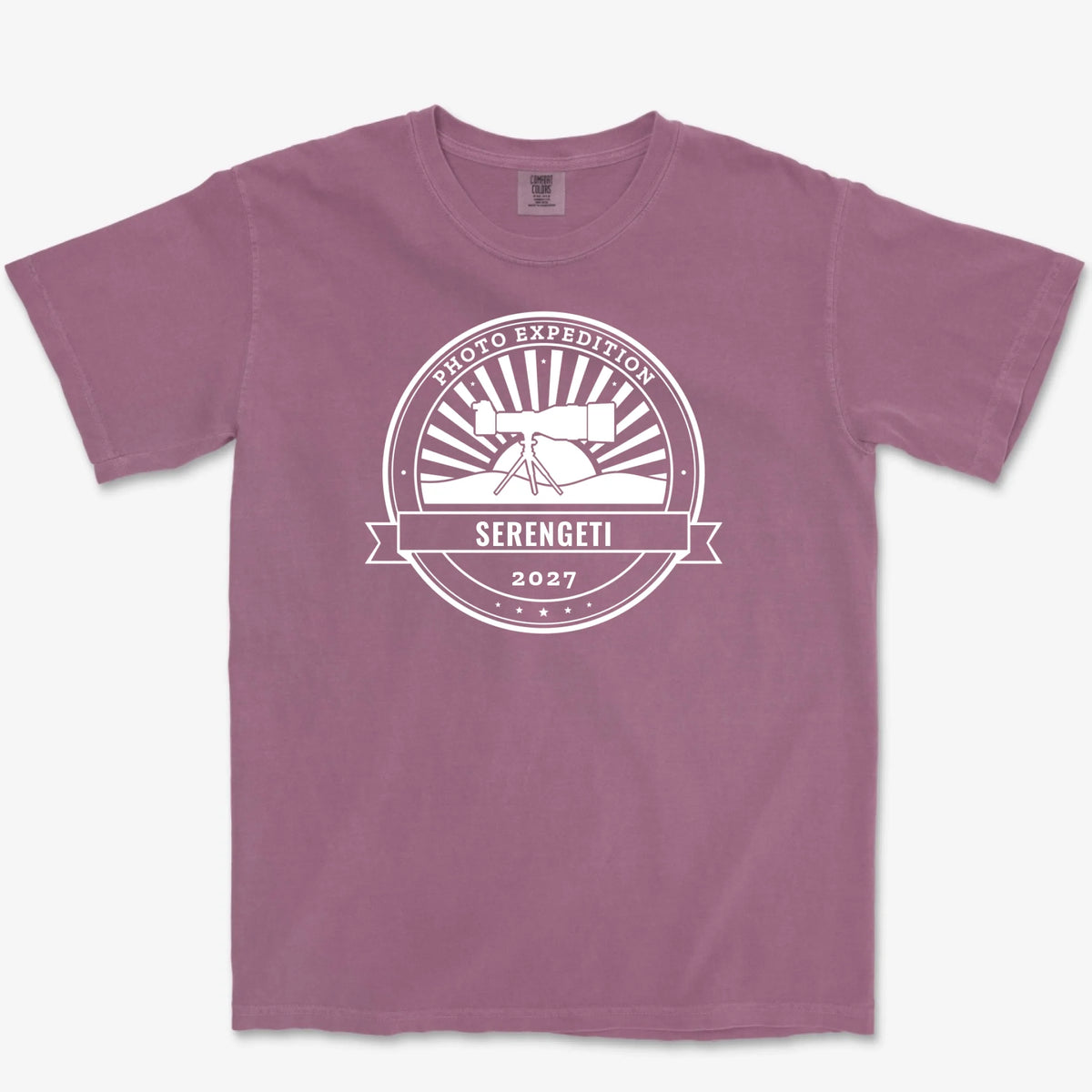 Custom Photo Expedition Heavyweight Tee - Berry