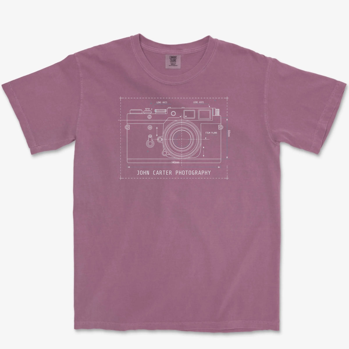 Custom 35mm Rangefinder Heavyweight Tee - Berry