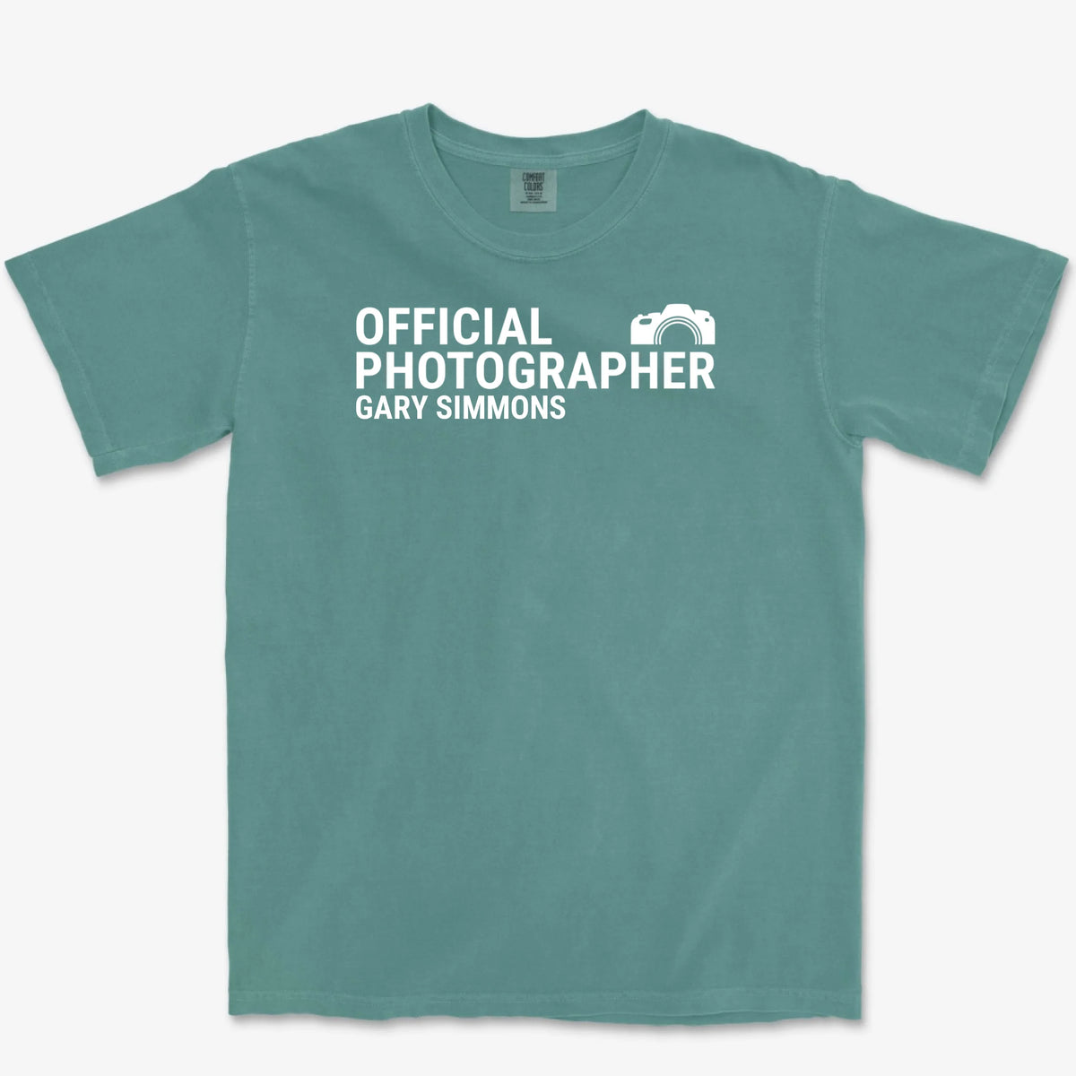 Custom Official Photographer Heavyweight Tee - Blue Spruce