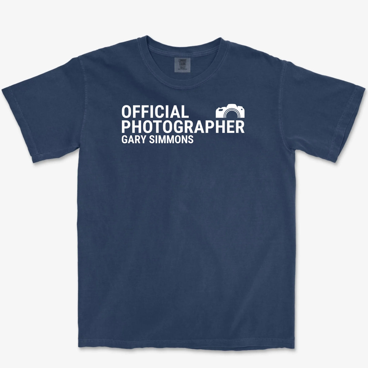 Custom Official Photographer Heavyweight Tee - True Navy