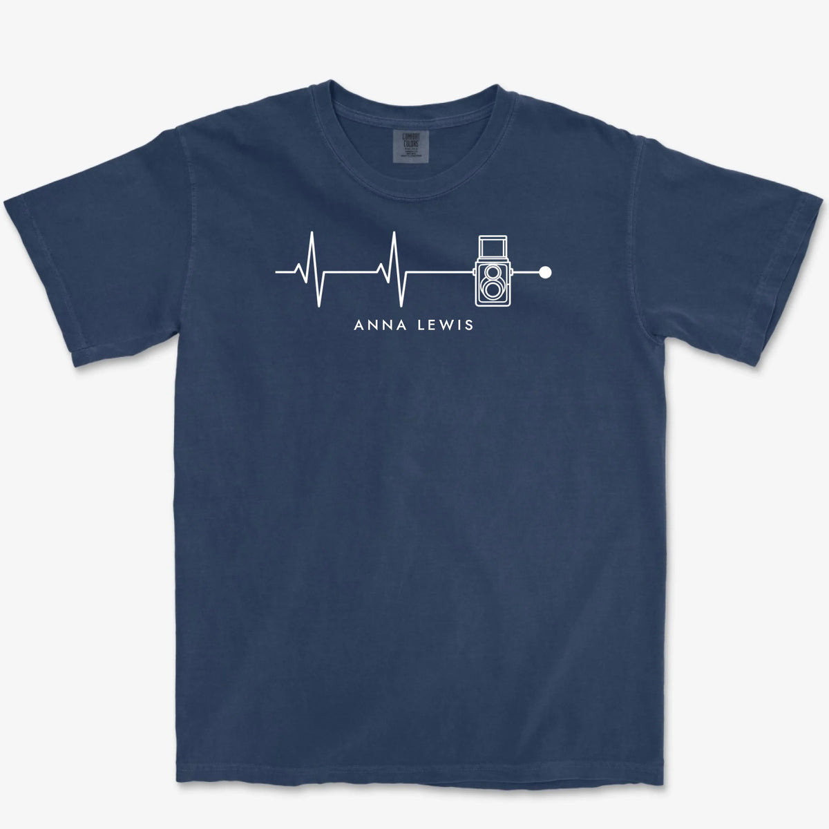 Custom Heartbeat Classic Heavyweight Tee - True Navy