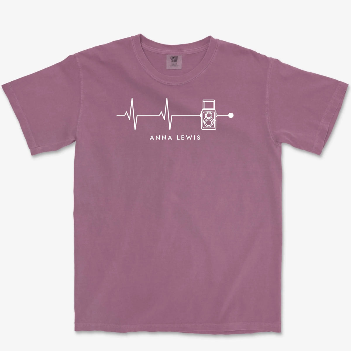 Custom Heartbeat Classic Heavyweight Tee - Berry