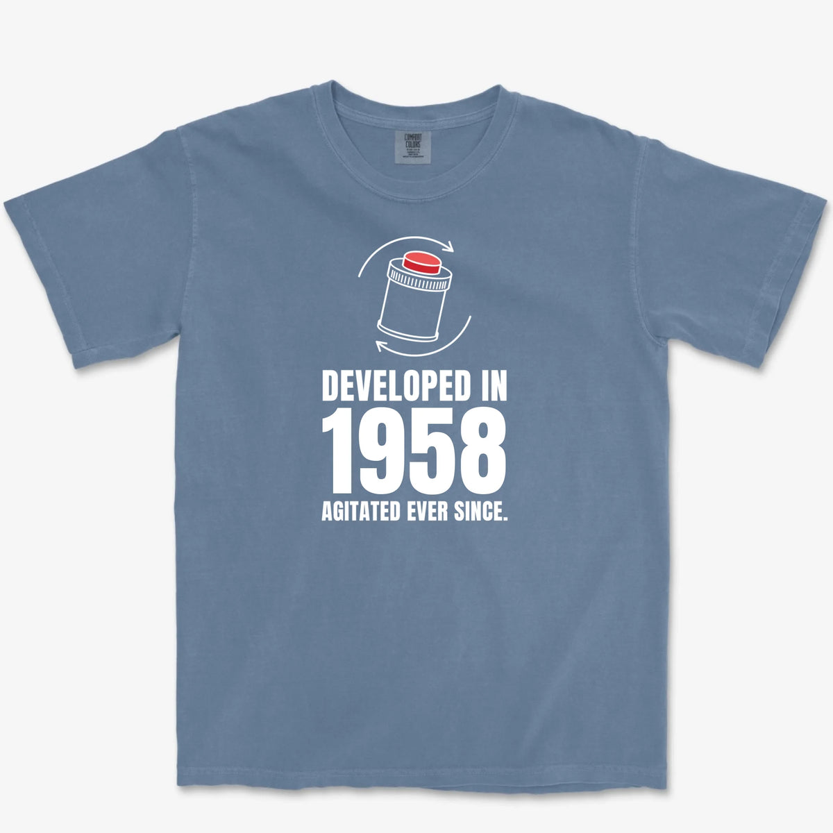 Custom Agitated Ever Since Heavyweight Tee - Blue Jean