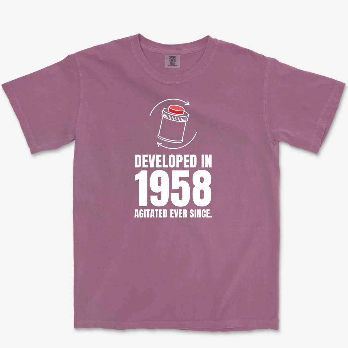 Custom Agitated Ever Since Heavyweight Tee - Berry