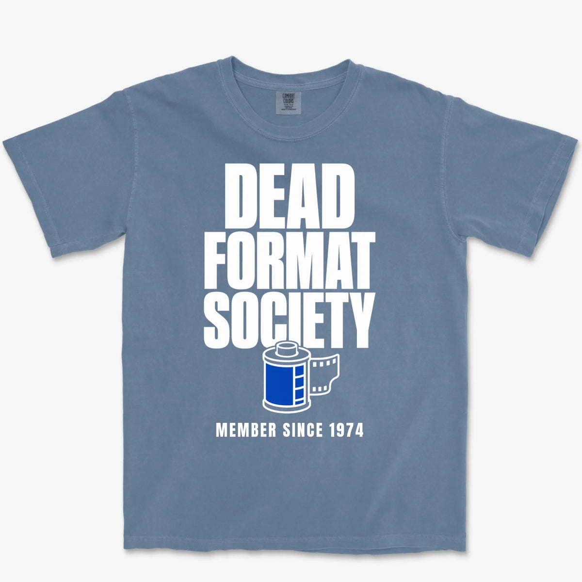 Custom Dead Format Society Heavyweight Tee - Blue Jean