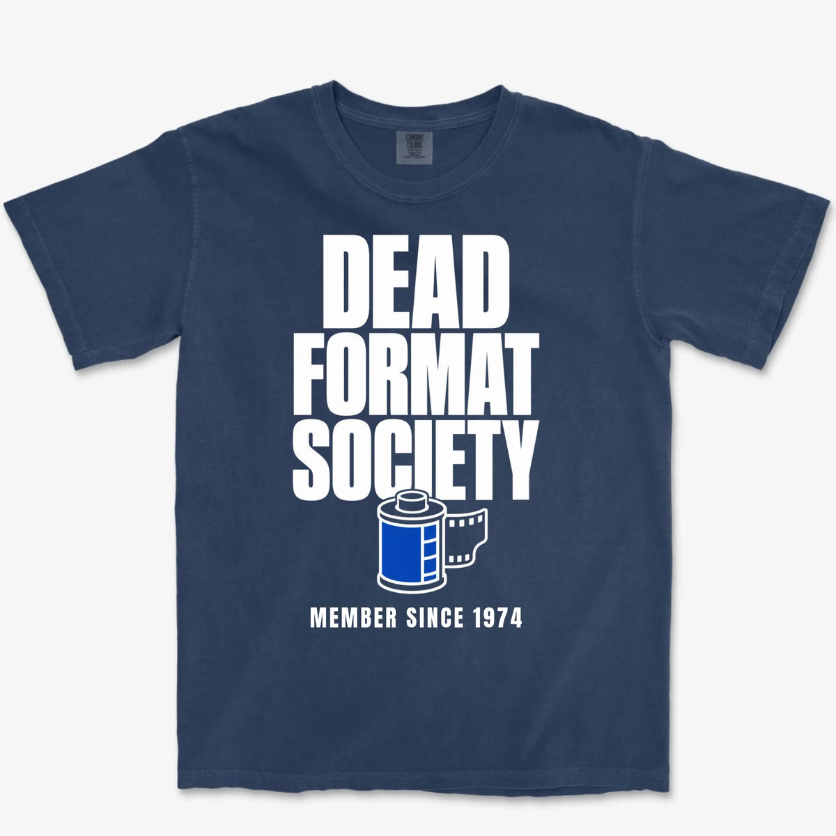 Custom Dead Format Society Heavyweight Tee - True Navy