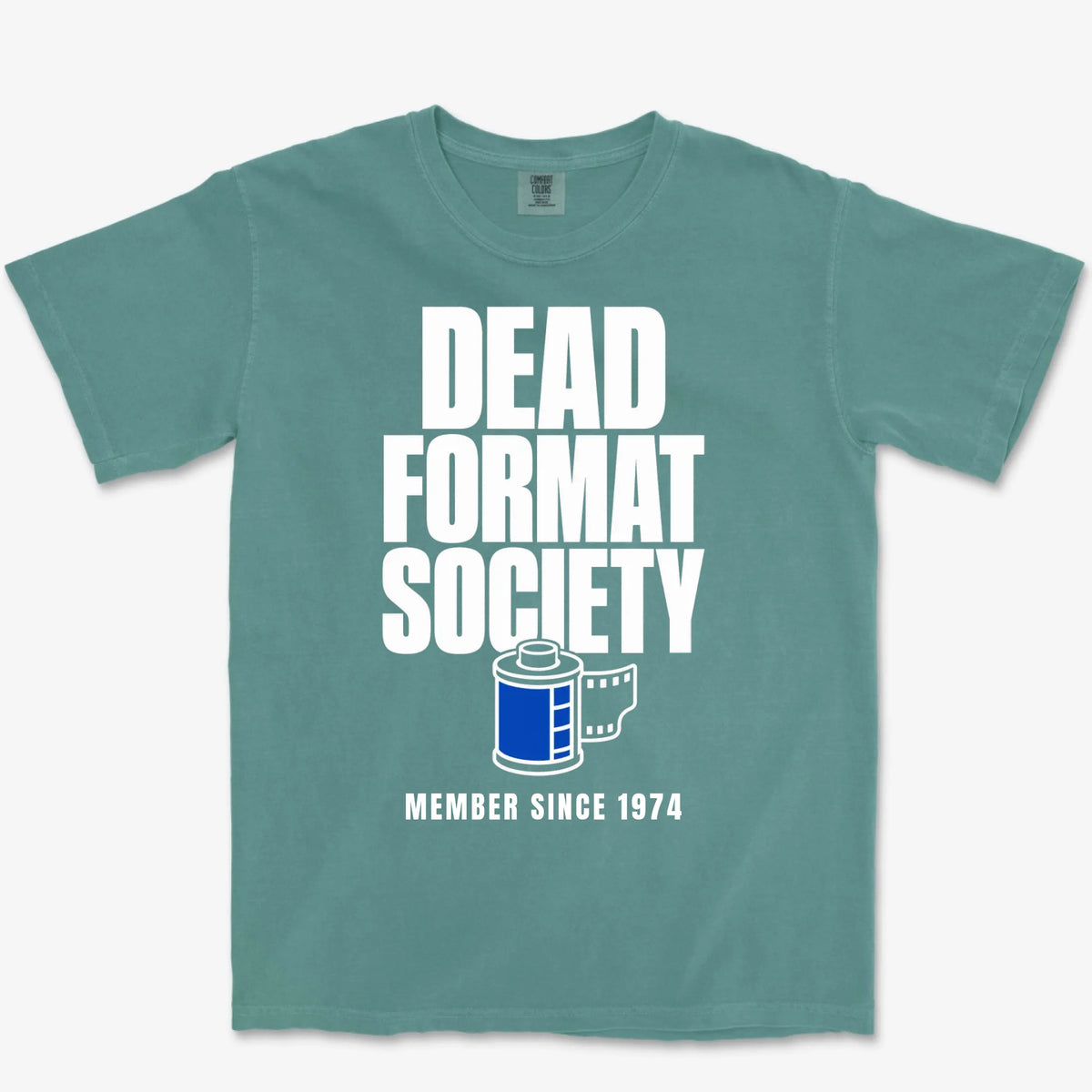 Custom Dead Format Society Heavyweight Tee - Blue Spruce