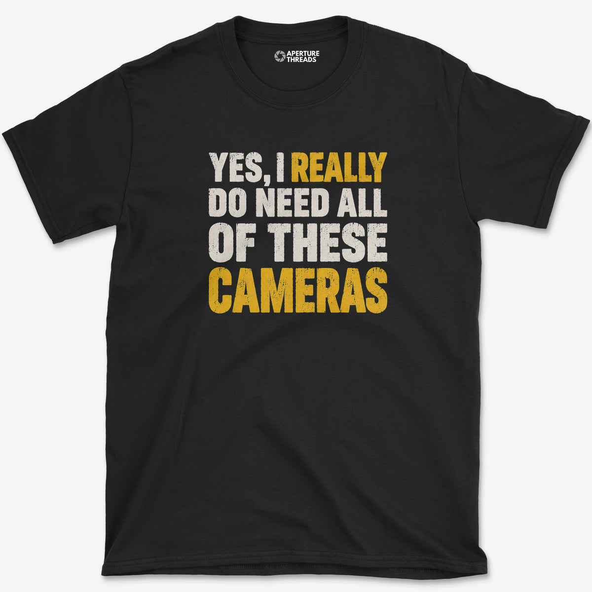 All Of These Cameras T-Shirt — black