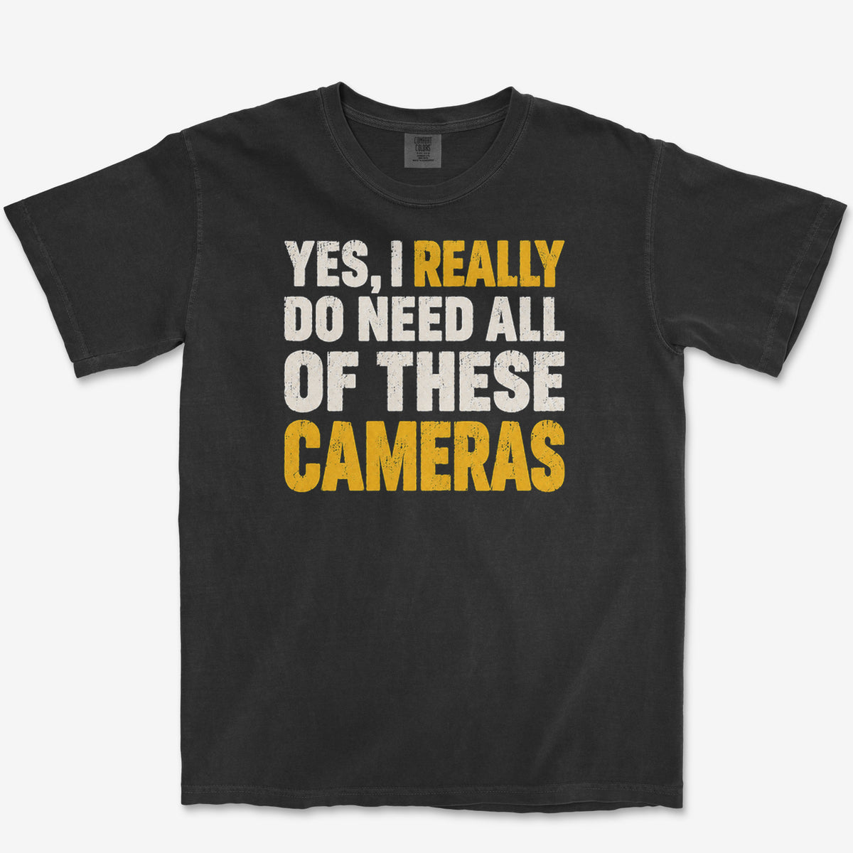 All Of These Cameras Tee — black