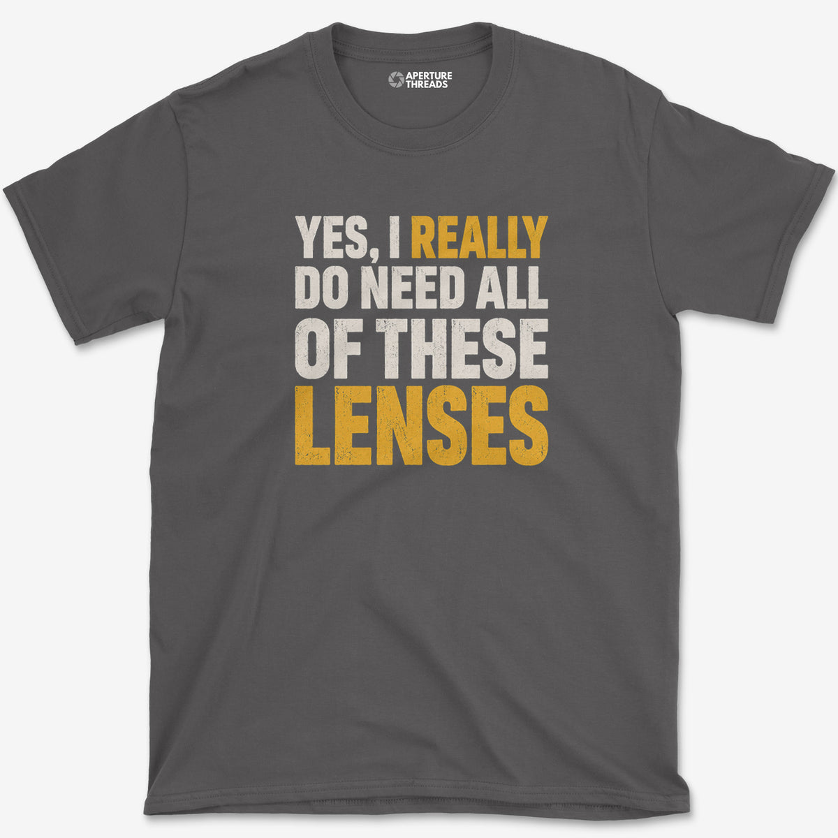 All Of These Lenses T-Shirt — charcoal