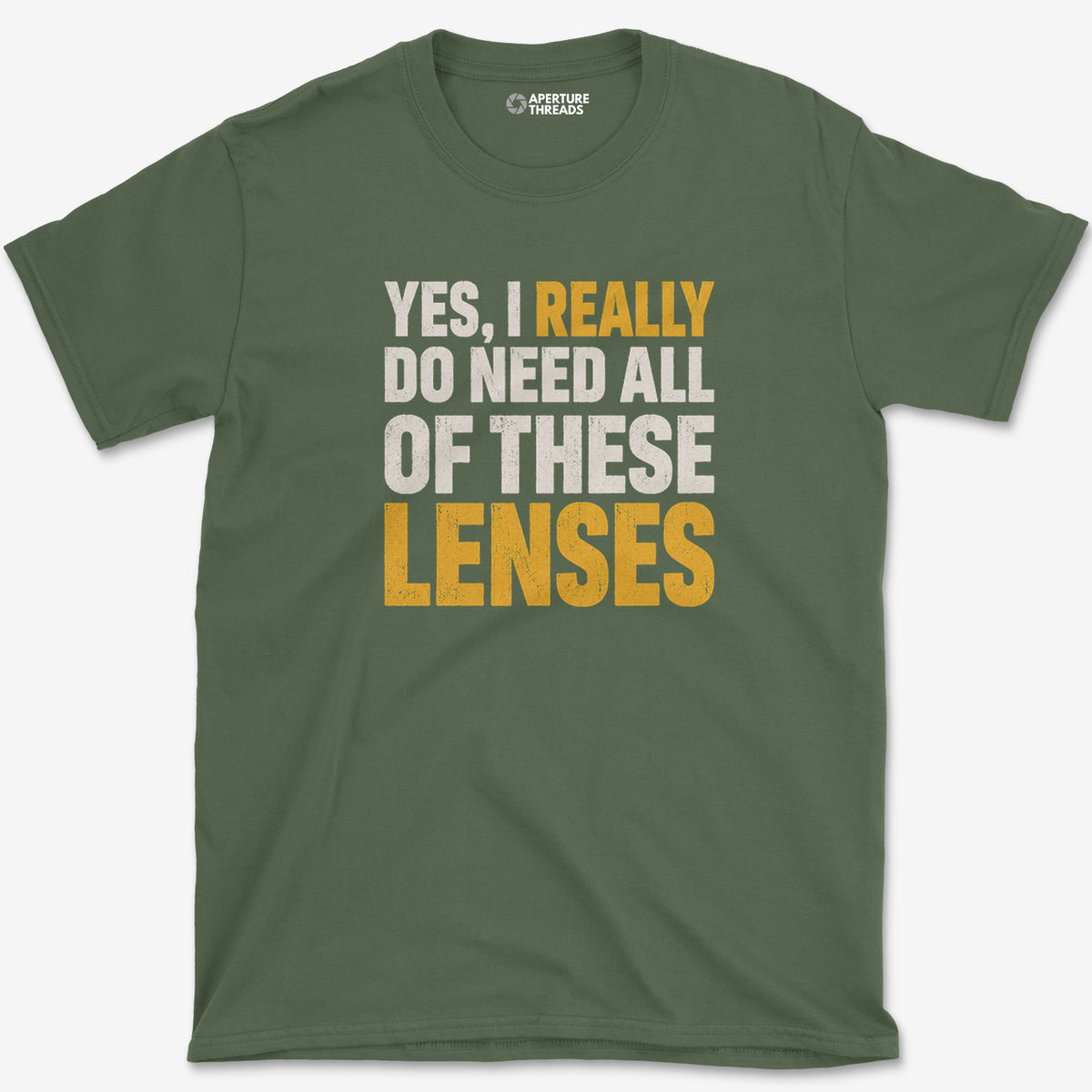 All Of These Lenses T-Shirt — military green