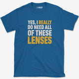 All Of These Lenses T-Shirt — royal