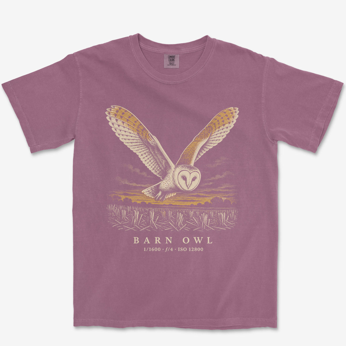 Barn Owl Plate Heavyweight Tee