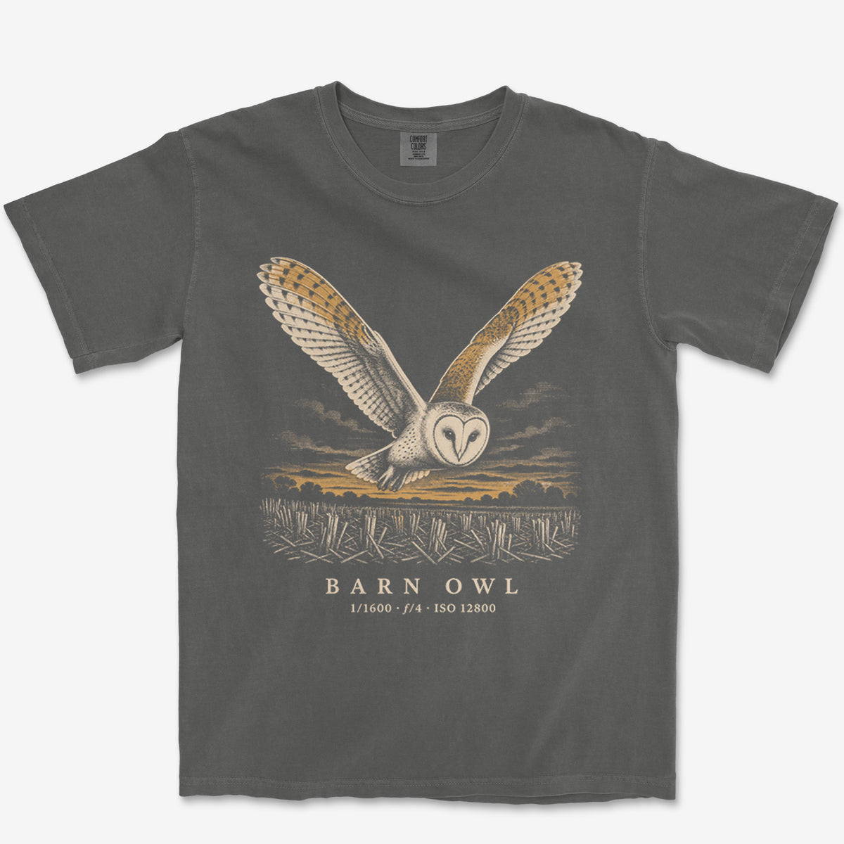 Barn Owl Plate Heavyweight Tee