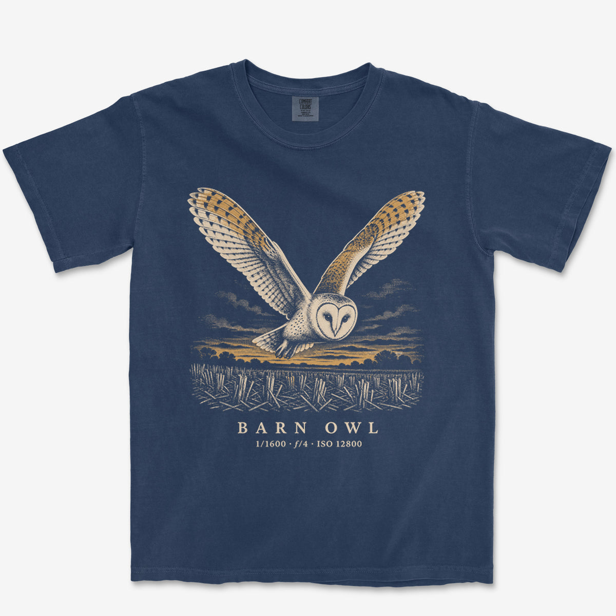Barn Owl Plate Heavyweight Tee