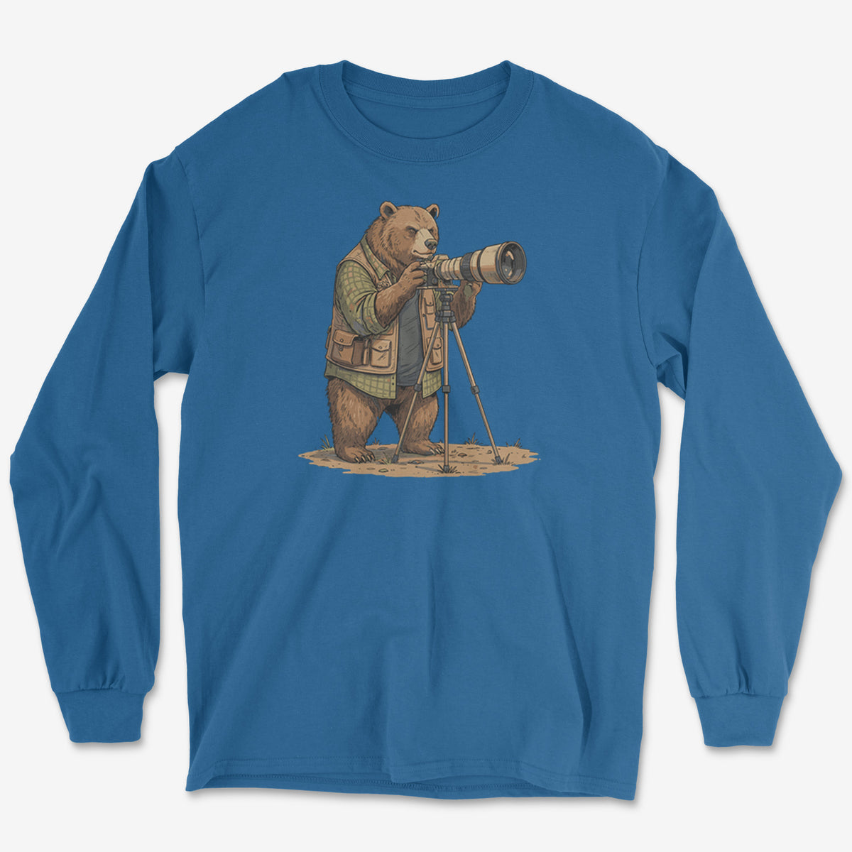 Bear Photographer Long Sleeve Tee