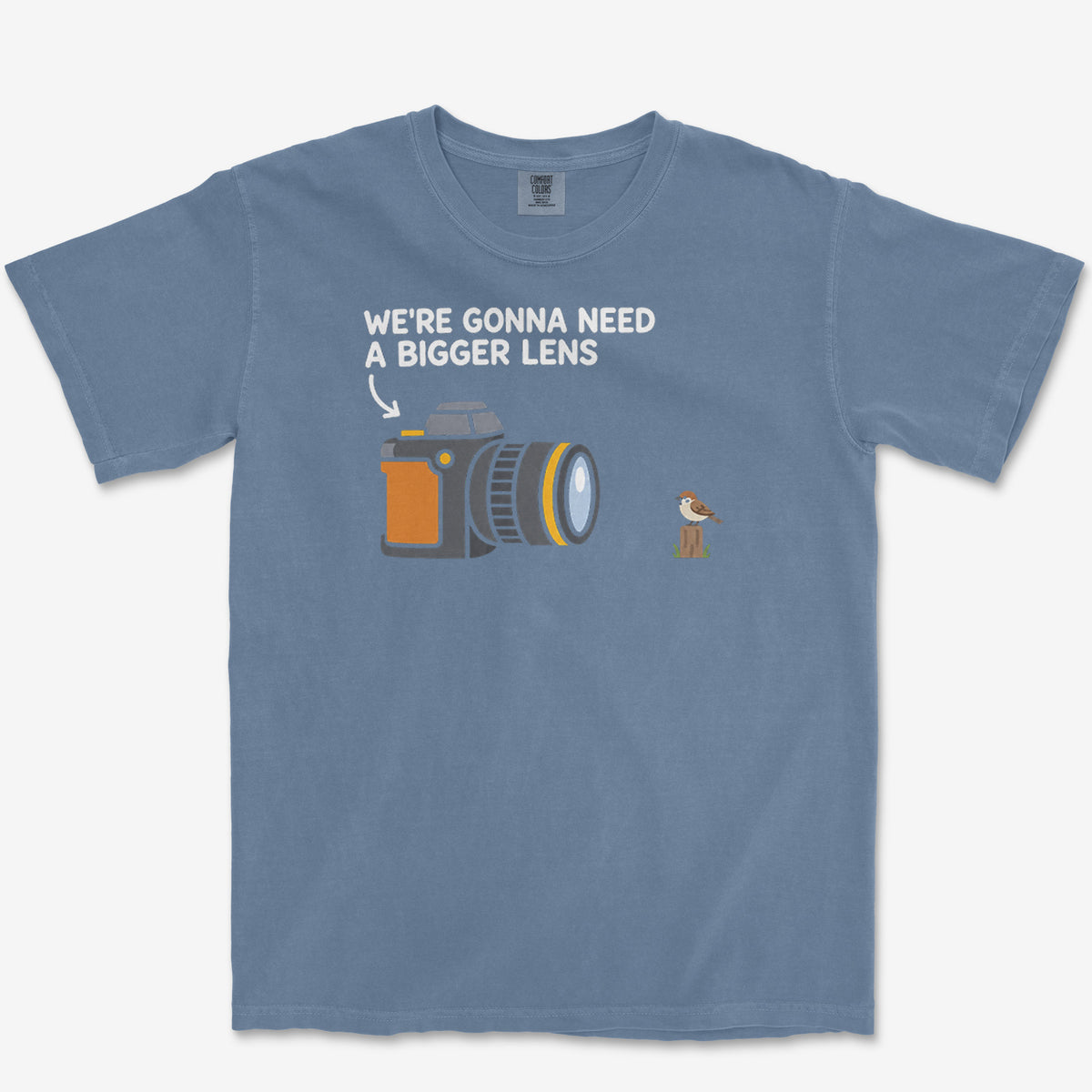 Bigger Lens Sparrow Tee — blue jean
