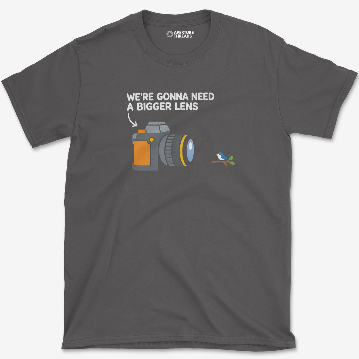 Bigger Lens T-Shirt — charcoal