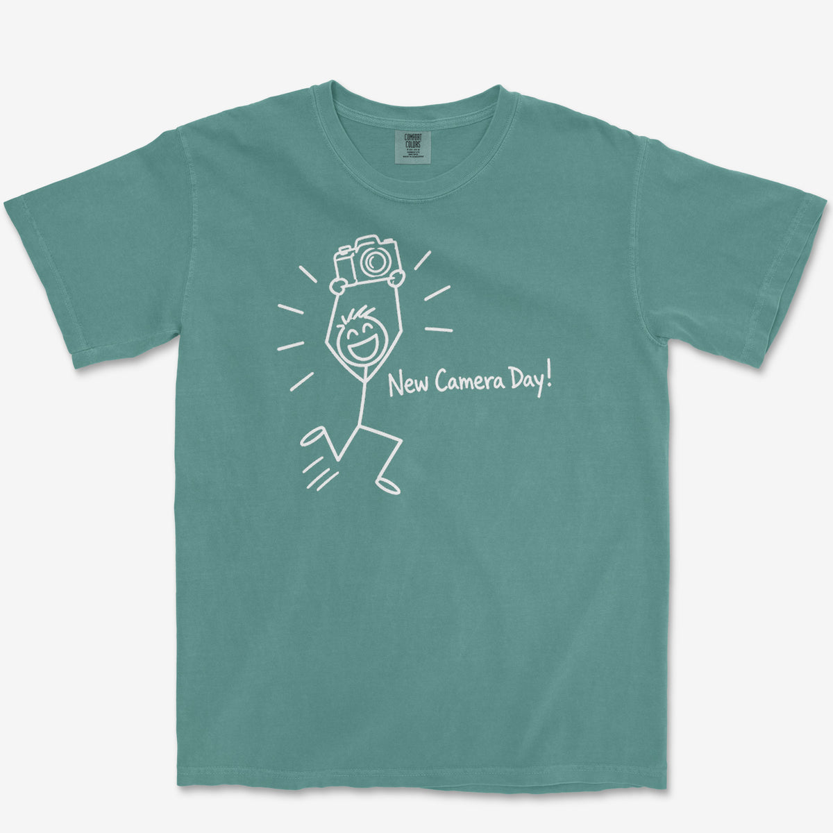 Camera Delivery Day Tee — blue spruce
