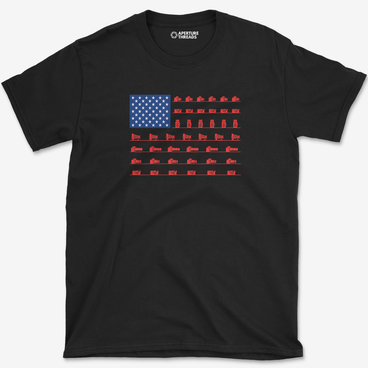Camera Flag T-Shirt — black
