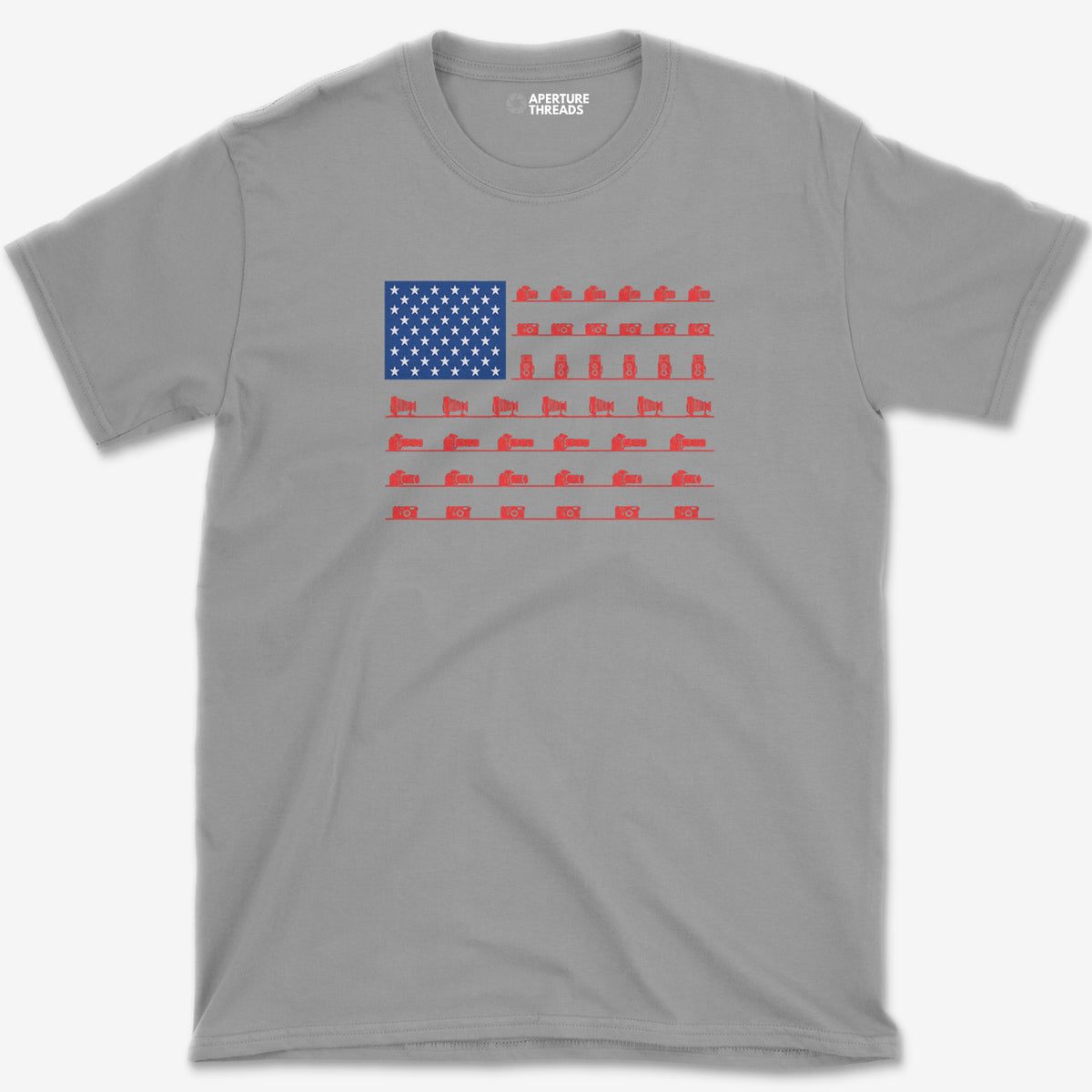 Camera Flag T-Shirt — sport grey