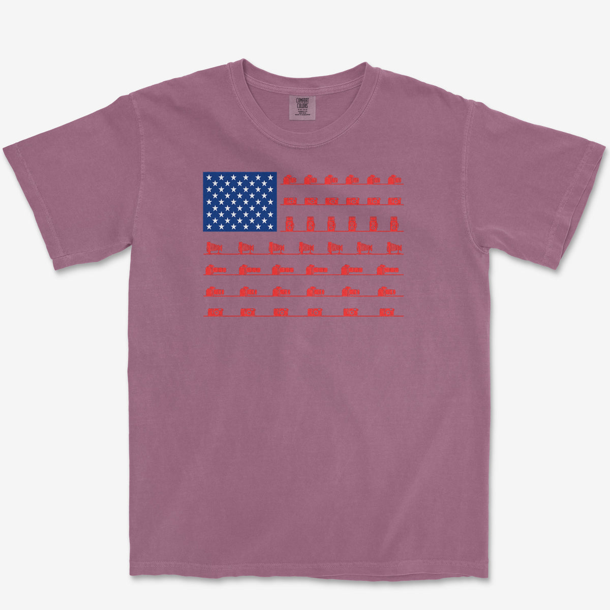 Camera Flag Tee — berry