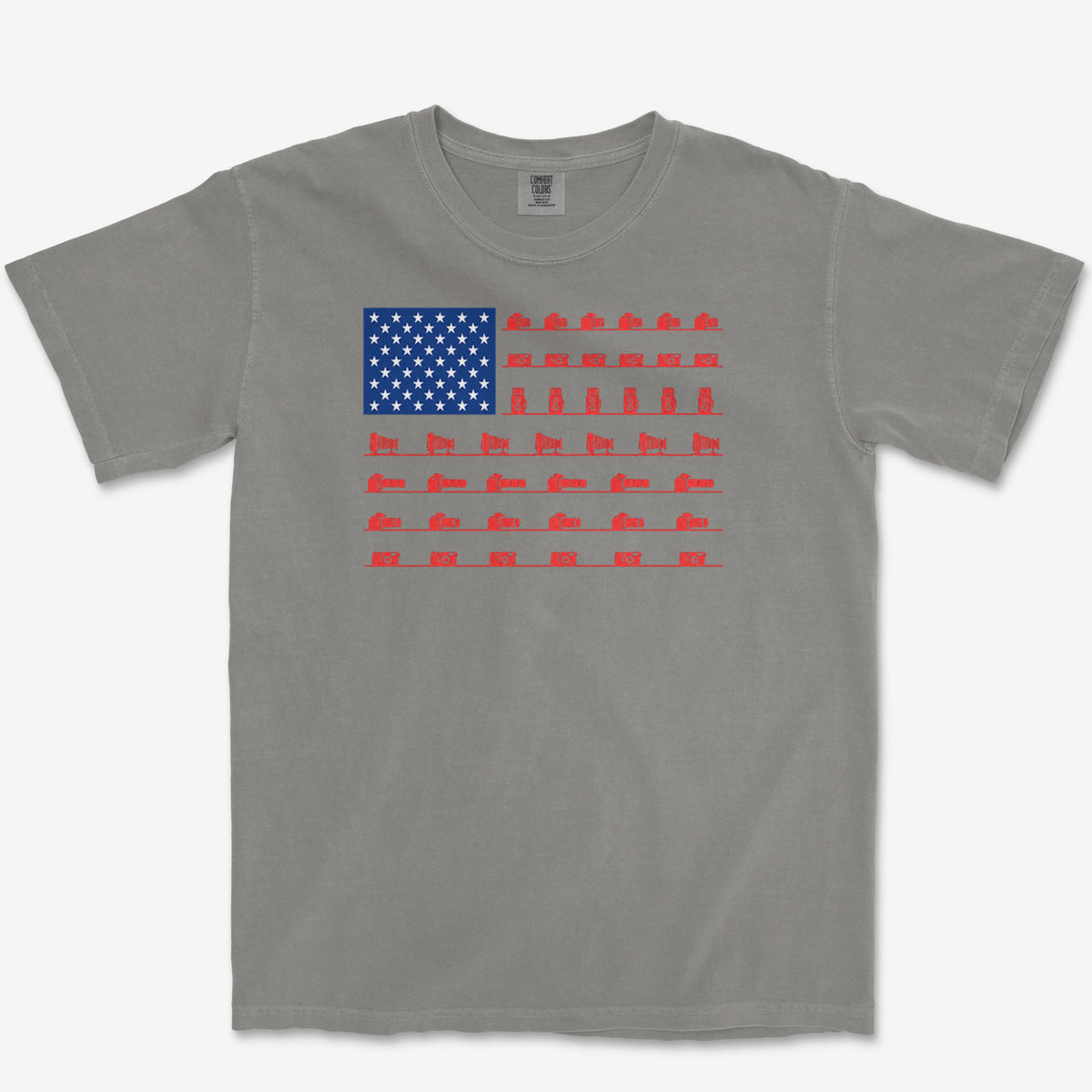 Camera Flag Tee — grey