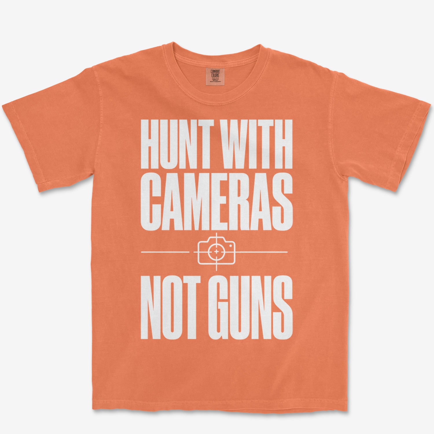 Cameras Not Guns Heavyweight Tee