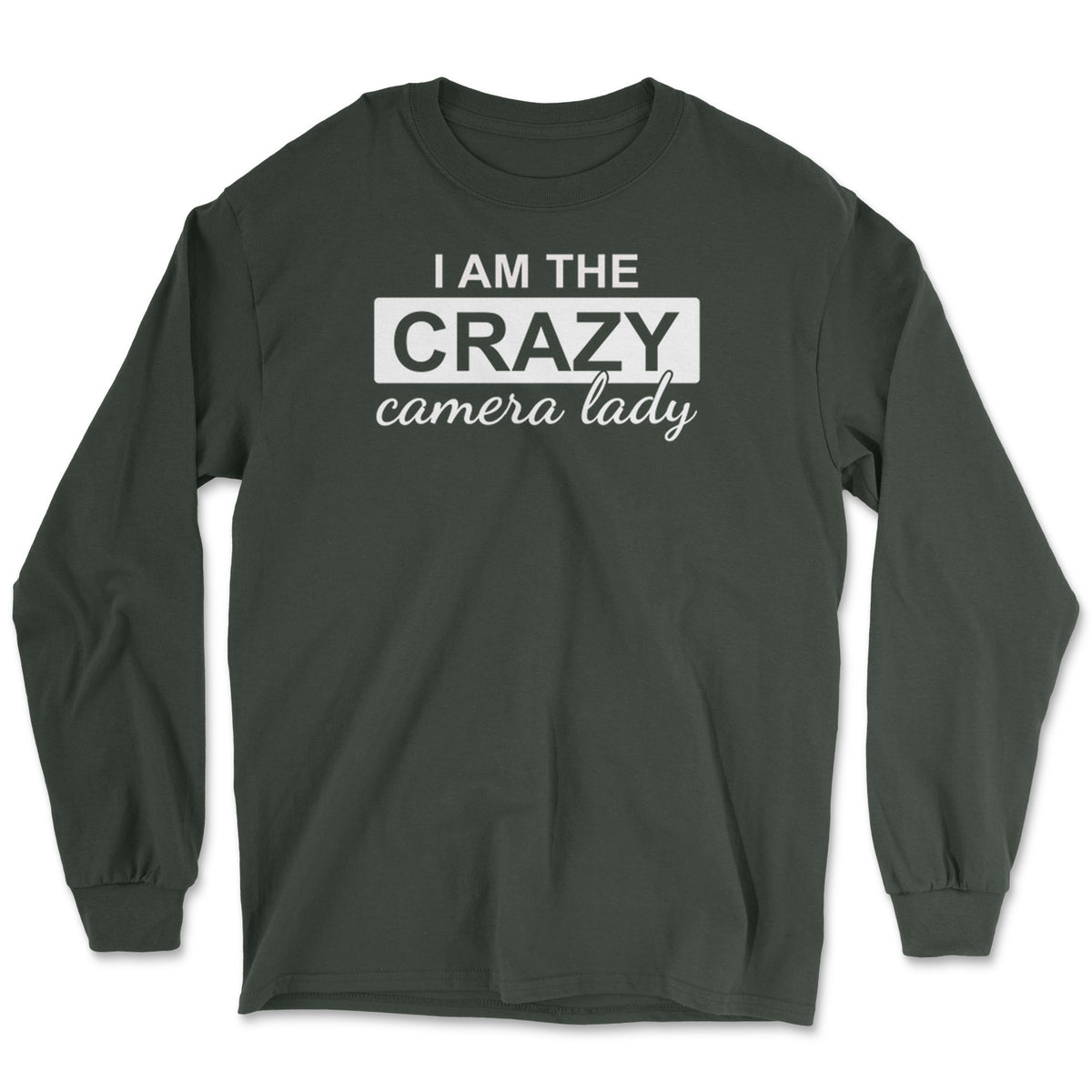 Crazy Camera Lady Long Sleeve Tee