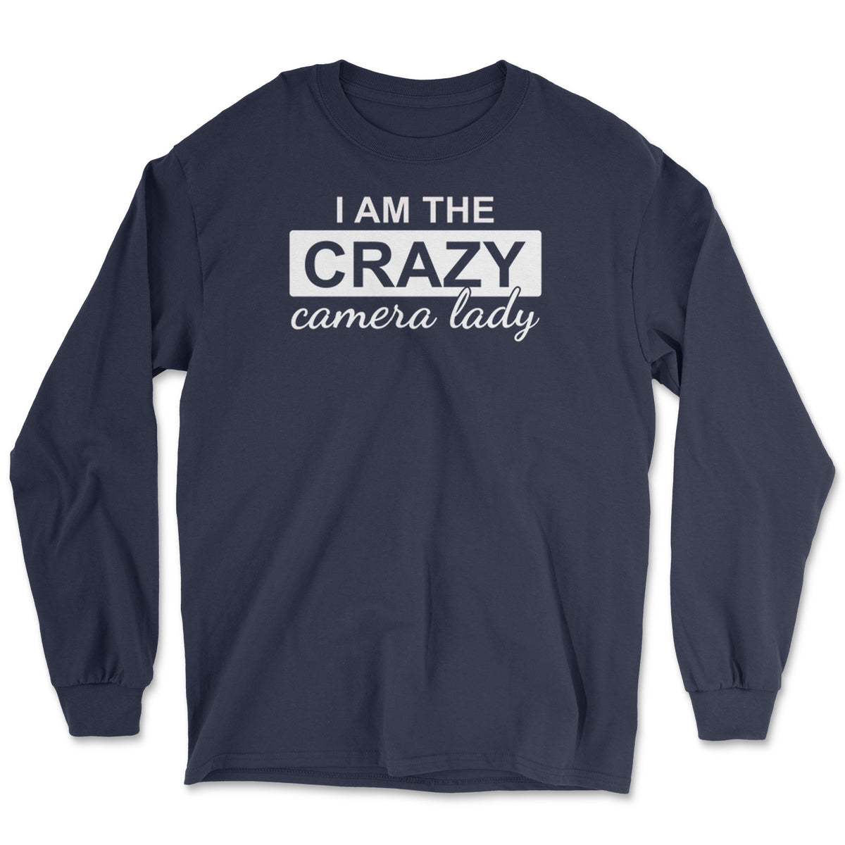 Crazy Camera Lady Long Sleeve Tee