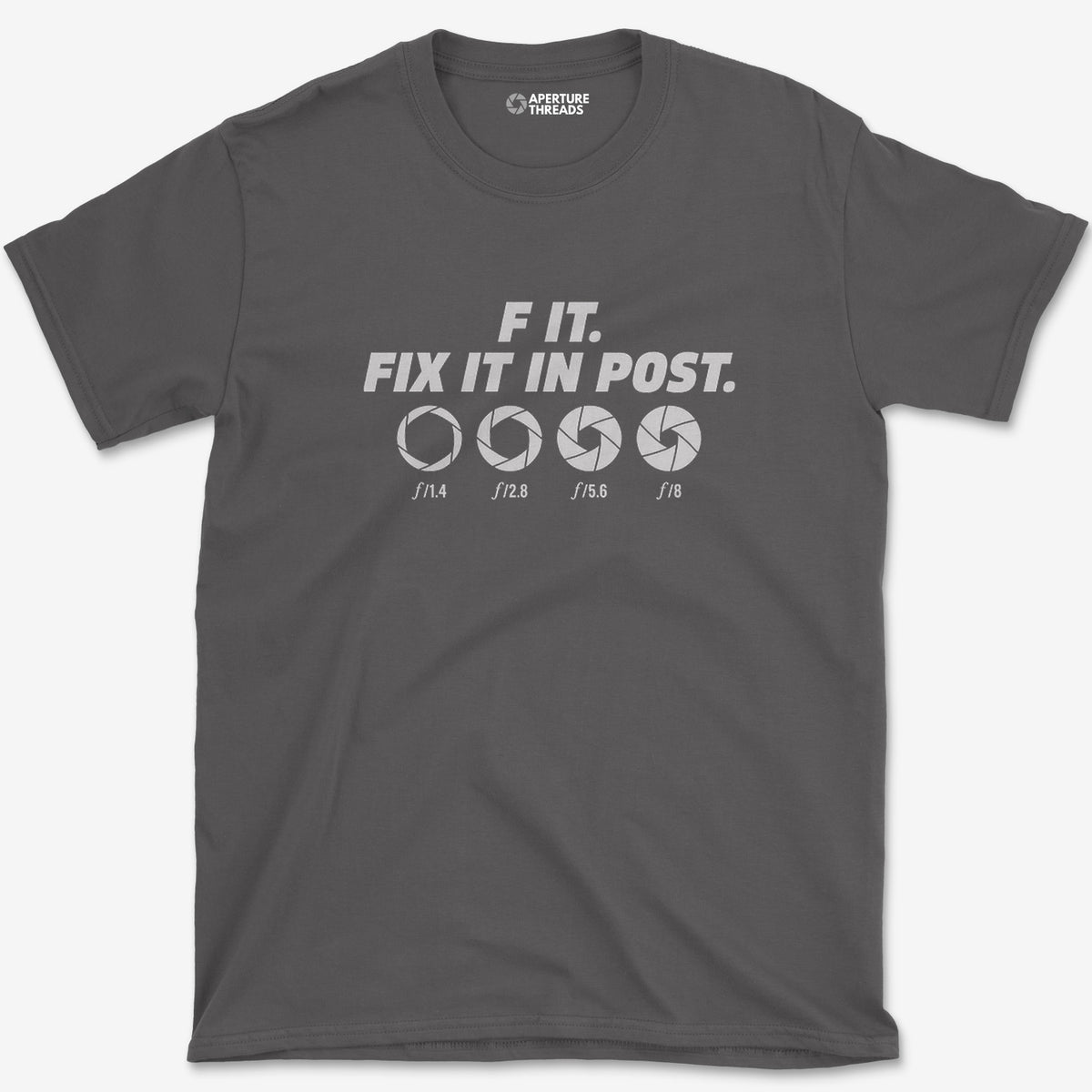 Edit Will Fix It T-Shirt — charcoal