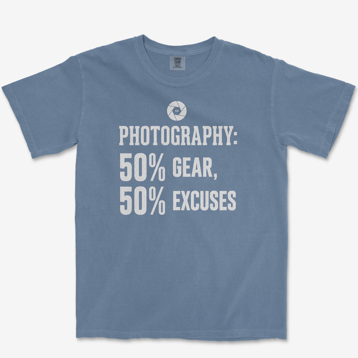 Fifty Percent Gear Tee — blue jean