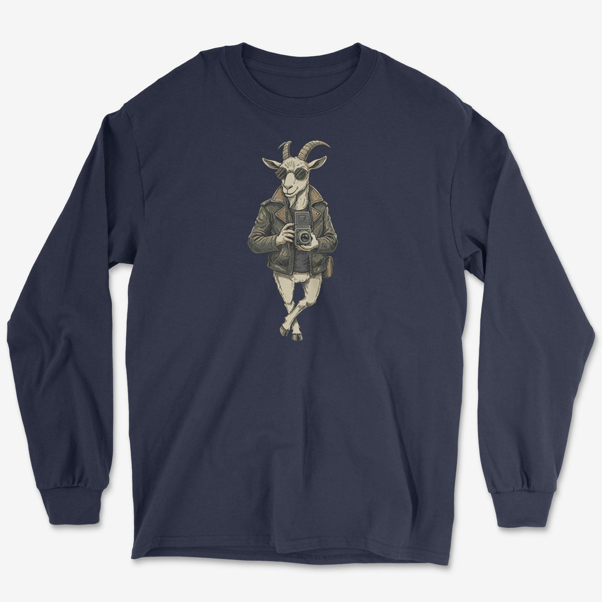 Goat Photographer Long Sleeve Tee