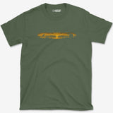 Heron At First Light T-Shirt — military green