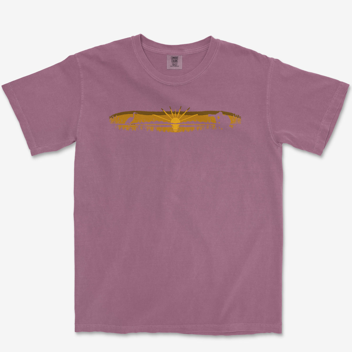 Heron At First Light Tee — berry