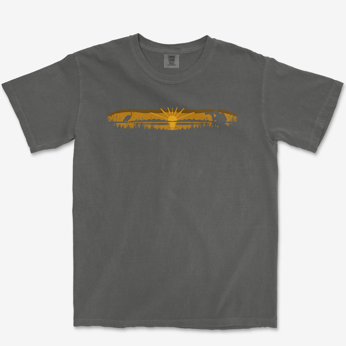 Heron At First Light Tee — pepper