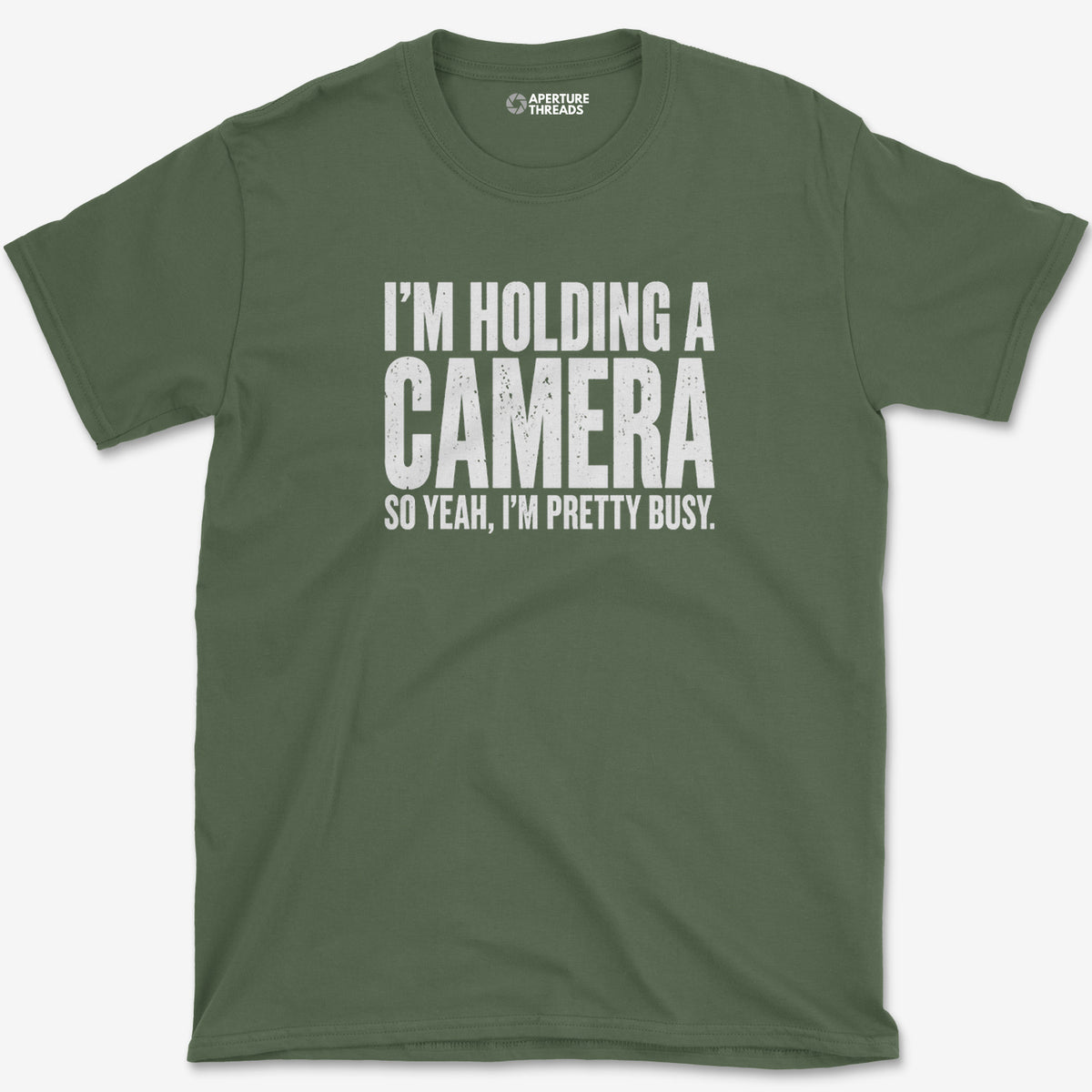Holding A Camera T-Shirt — military green