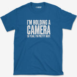 Holding A Camera T-Shirt — royal
