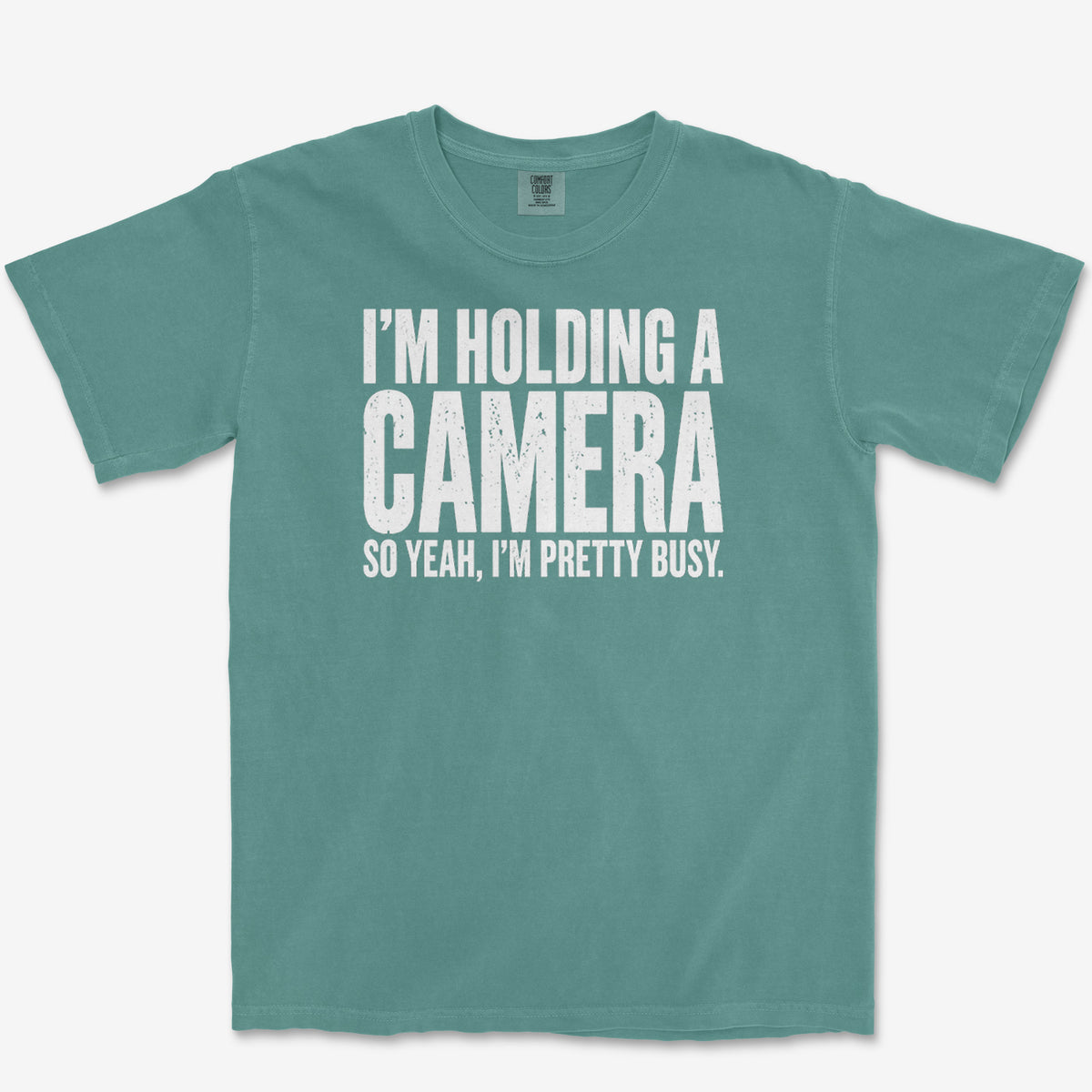 Holding A Camera Tee — blue spruce