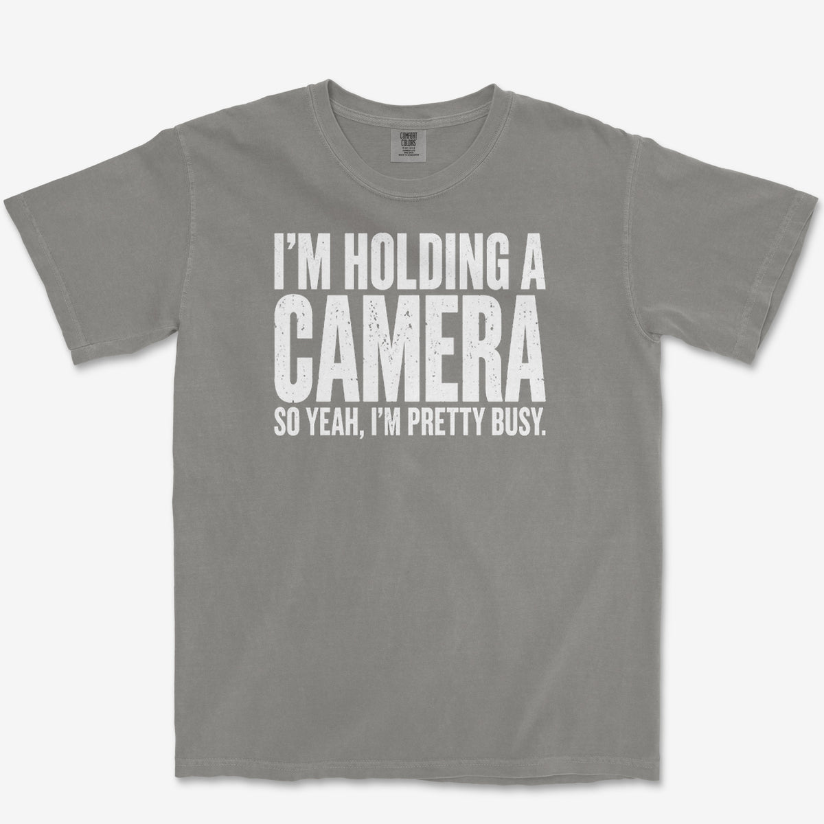 Holding A Camera Tee — grey