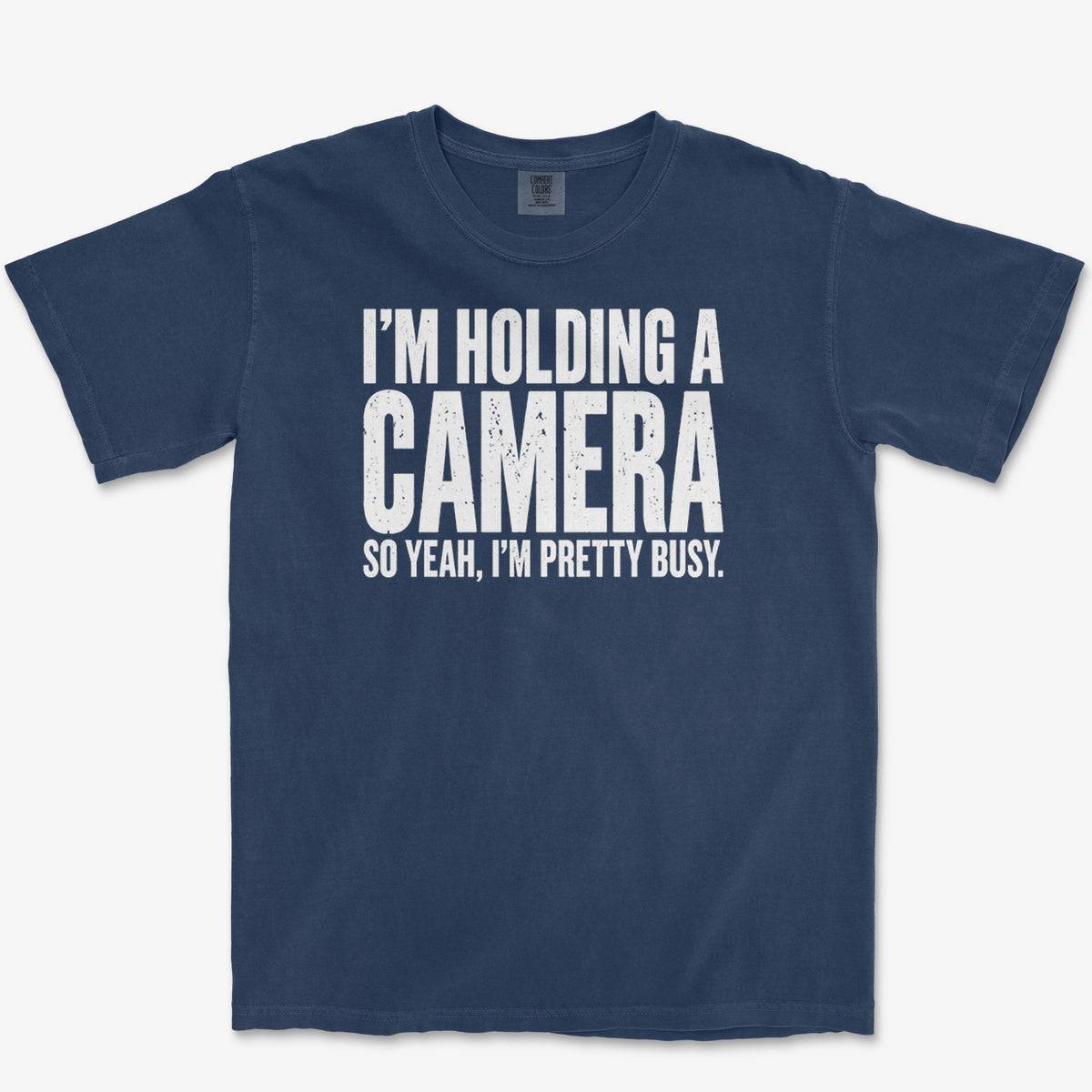 Holding A Camera Tee — true navy