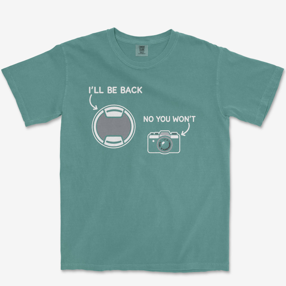 I'll Be Back Tee — blue spruce