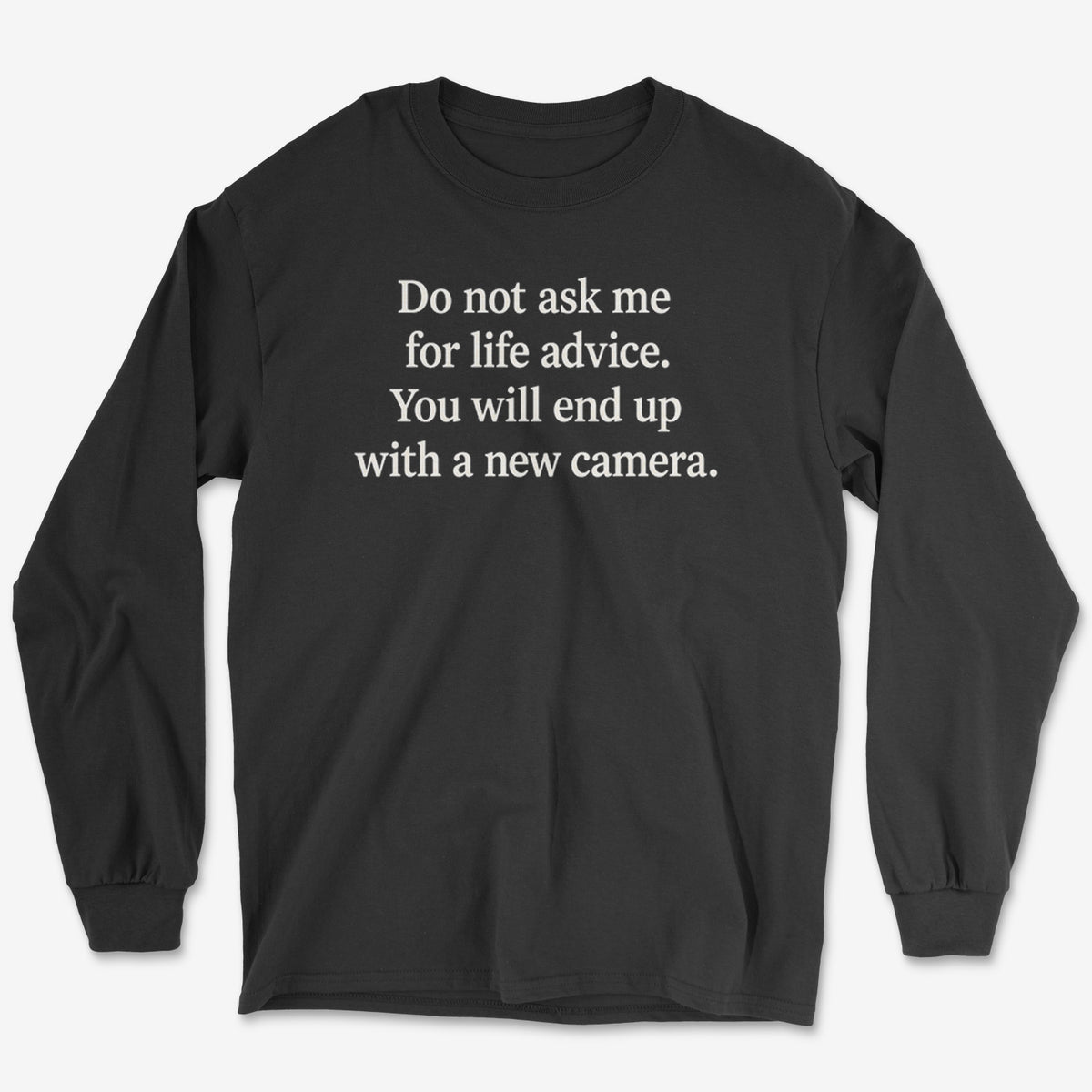 Life Advice Camera Long Sleeve Tee